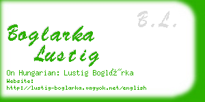 boglarka lustig business card